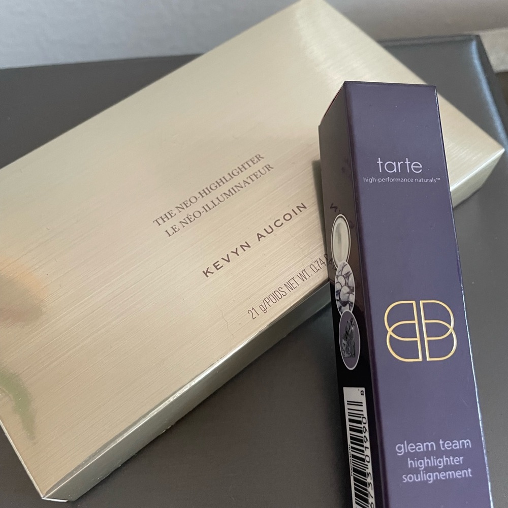 NIB Kevyn Aucoin The Neo-highlighter Sahara w/ Tarte Highlighter Champagne
